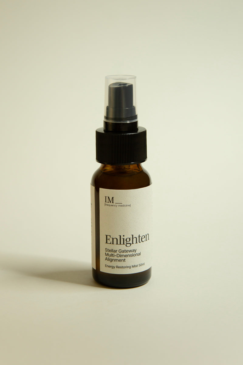 IM_Frequency_Medicine_Enlighten_Mist_spray amber bottle white label