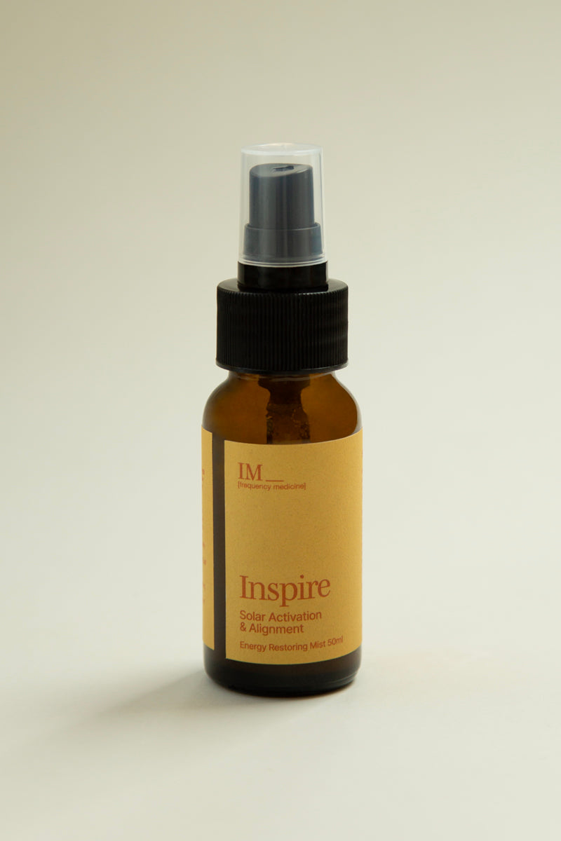 IM_Frequency_Medicine_Inspire_Mist_Spray amber bottle yellow label