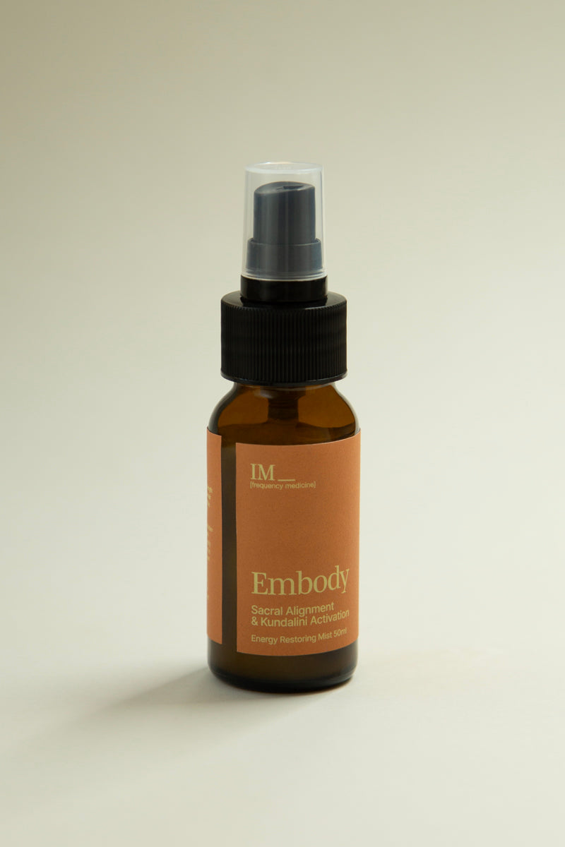 IM_Frequency_Medicine_embody_Mist_Spray amber bottle orange label