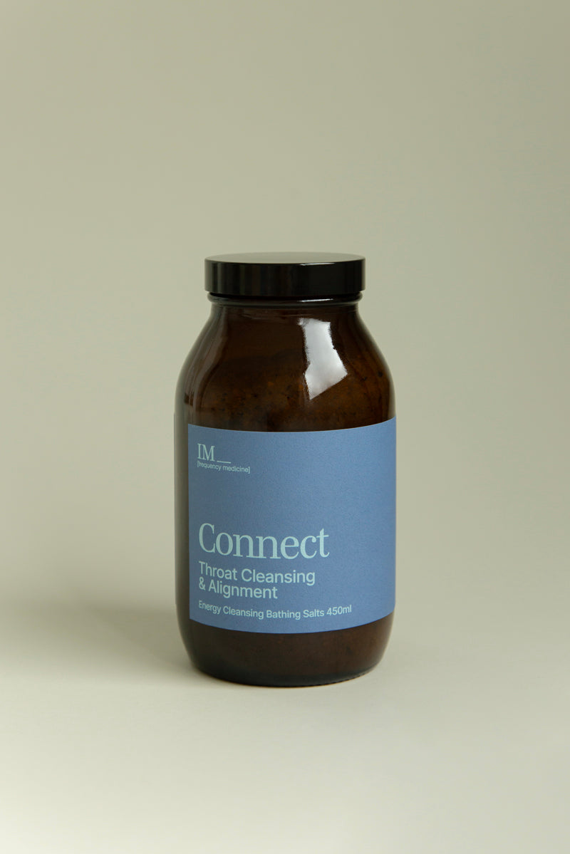 IM_Frequency_medicine_Connect_bath_salts amber jar blue label