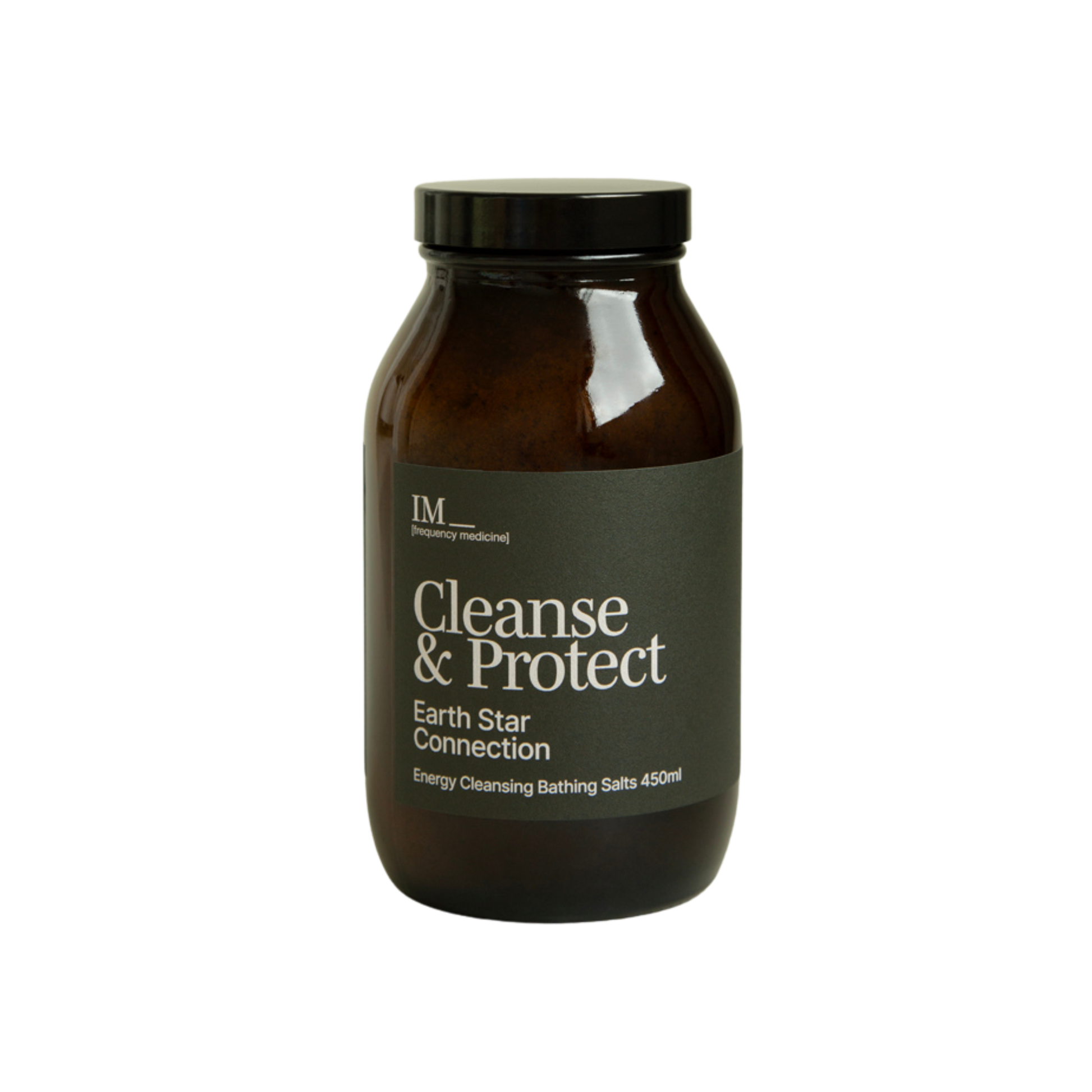 IM Frequency Energy Cleansing Bath Salts Align Cleanse and Protect Earth Star Chakra Connection Grounding Black