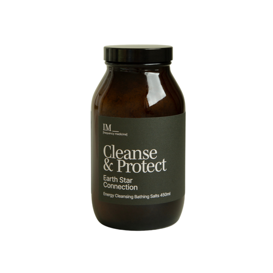IM Frequency Energy Cleansing Bath Salts Align Cleanse and Protect Earth Star Chakra Connection Grounding Black