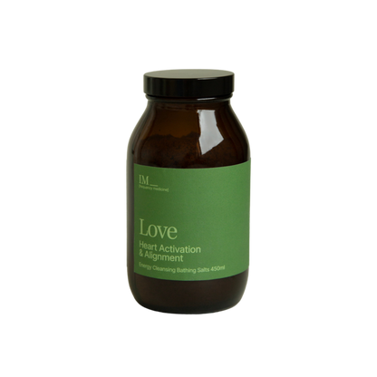 IM Frequency Energy Cleansing Bath Salts Love Heart Chakra Activation and Alignment Green Pink 