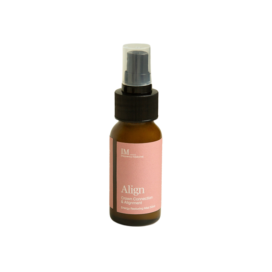 IM Frequency Medicine Energy Restoring Aura Healing Mist Spray Align Crown Chakra Connection and Alignment Pink White