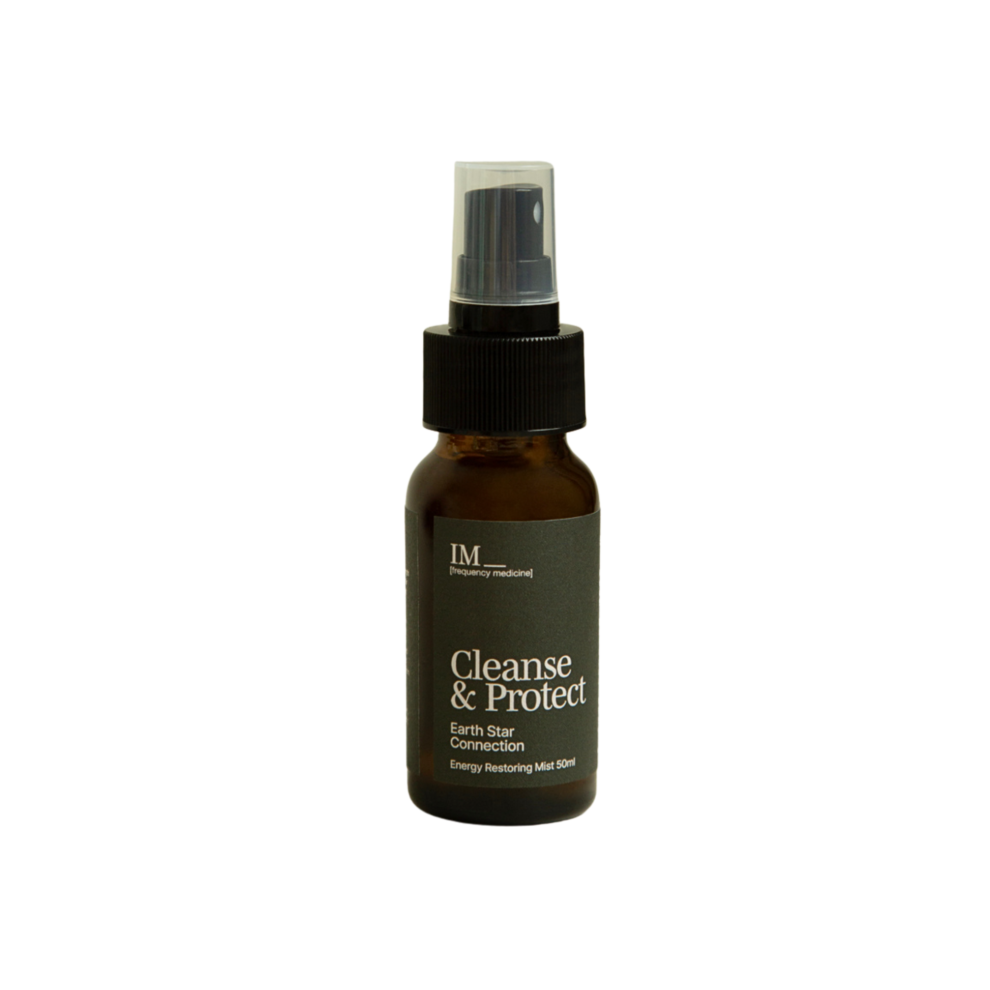 IM Frequency Medicine Energy Restoring Aura Healing Mist Spray Cleanse and Protect Earth Star Chakra Connection Grounding Black Brown