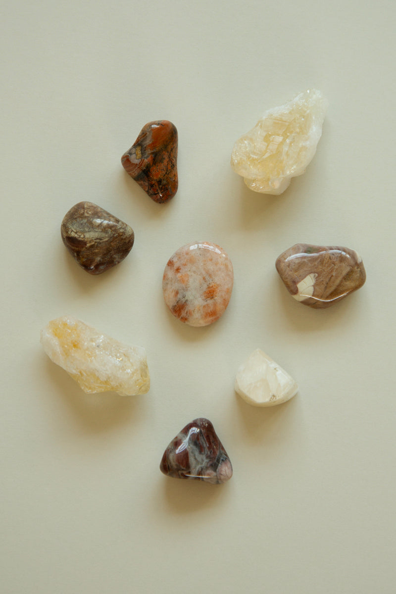 IM Inspire collection of crystals Sunstone citrine pink and red jasper 